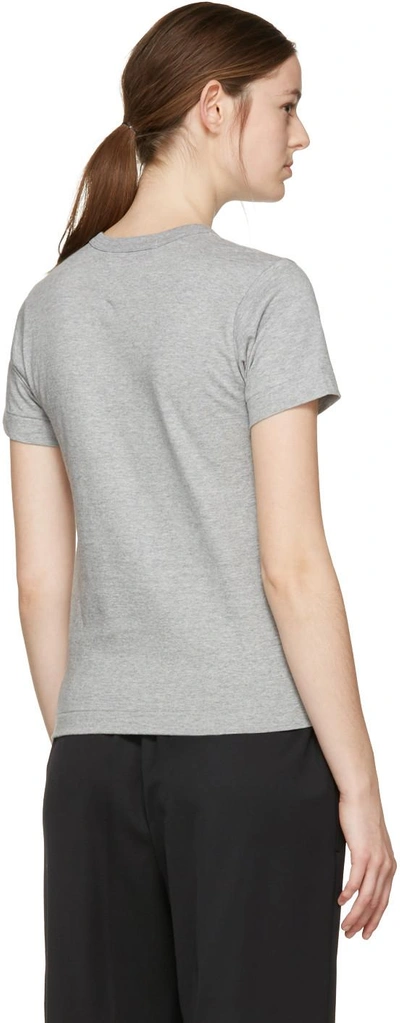Shop Comme Des Garçons Play Comme Des Garcons Play Grey Big Heart T-shirt In 1-grey