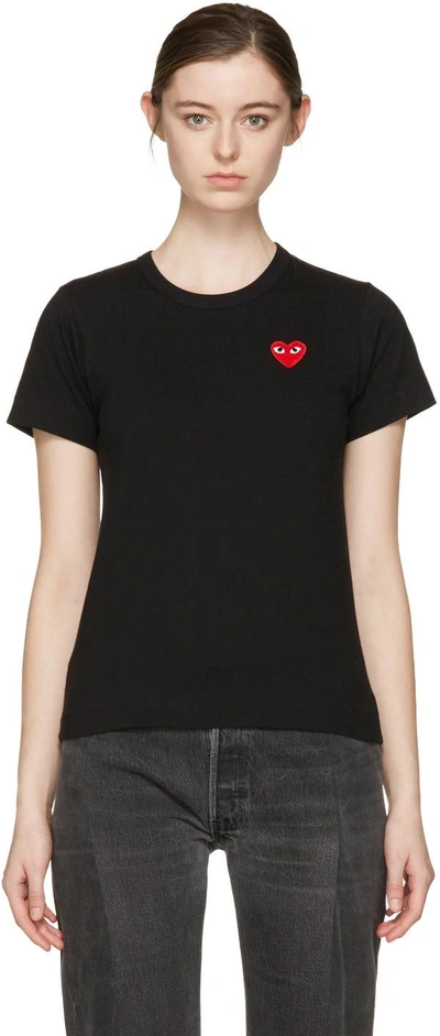 Shop Comme Des Garçons Play Black Heart Patch T-shirt