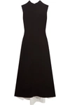 Marni Woman Open-back Crepe Midi Dress Black