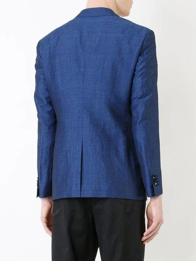 Shop Kent & Curwen Two Button Blazer In Blue