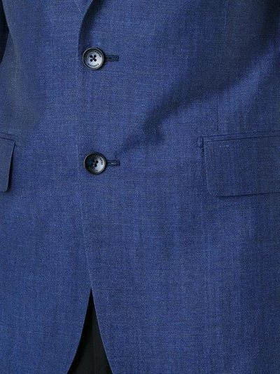 Shop Kent & Curwen Two Button Blazer In Blue