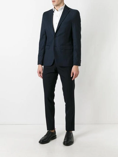 Shop Thom Browne Slim-fit Tailored Trousers In Blue
