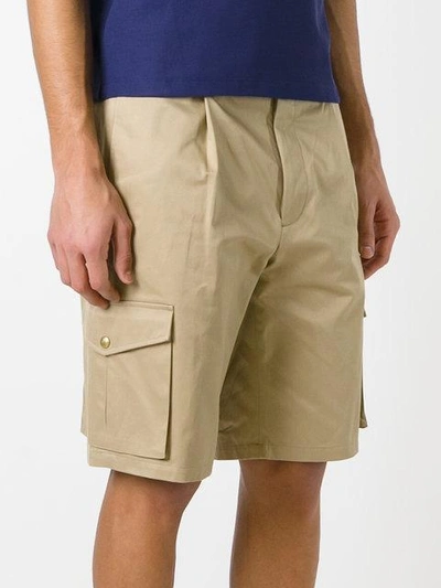 Shop Moncler Classic Cargo Shorts In Neutrals