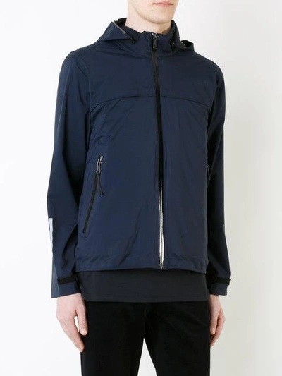 Shop Kent & Curwen Plain Hooded Sport Jacket In Blue