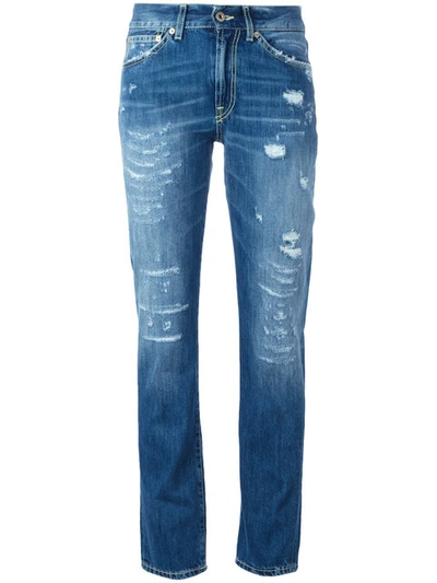 Dondup Ripped Trim Jeans - Blue