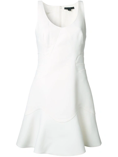 Alexander Wang Tailored Bodice A-line Dress In Ivory