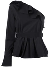 FENDI one shoulder ruffled blouse,DRYCLEANONLY