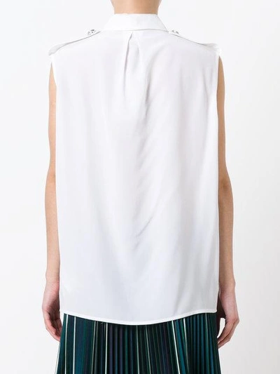 Shop Kenzo Sleeveless Shirt In White