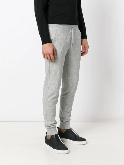 Shop Moncler Slim Fit Track Pants - Grey