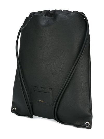 Shop Givenchy Star Print Drawstring Backpack - Black