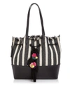 LOEFFLER RANDALL Drawstring Tote,2451486BLACKSTRIPE