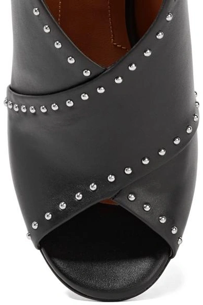 Shop Givenchy Stud-embellished Leather Sandals