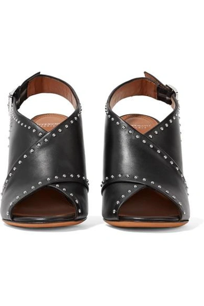 Shop Givenchy Stud-embellished Leather Sandals