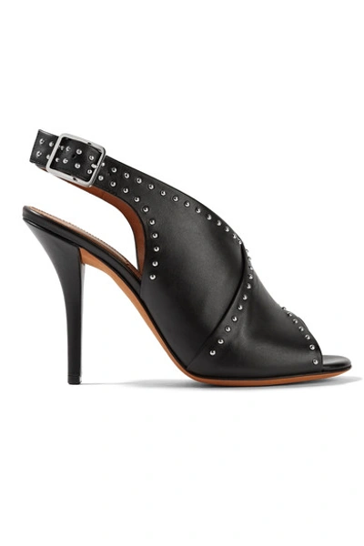 Givenchy Woman Stud-embellished Leather Sandals Black