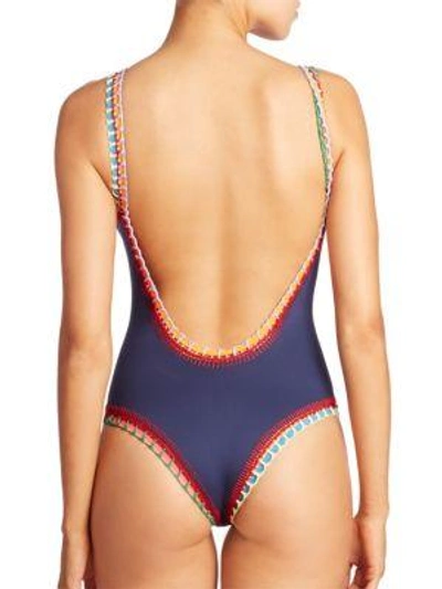 Shop Kiini One-piece Tasmin Scoopback Swimsuit In Navy