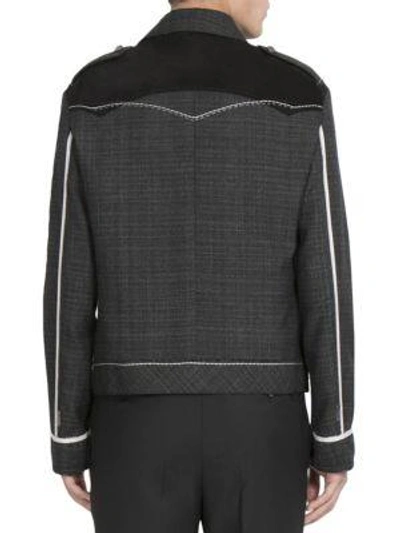 Shop Lanvin Wool Short Jacket In Black