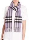 BURBERRY Giant Check Cashmere Scarf