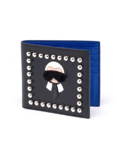 Shop Fendi Studded Billfold Wallet In Na