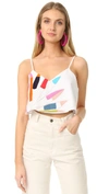 MARA HOFFMAN EMBROIDERED CROP CAMI