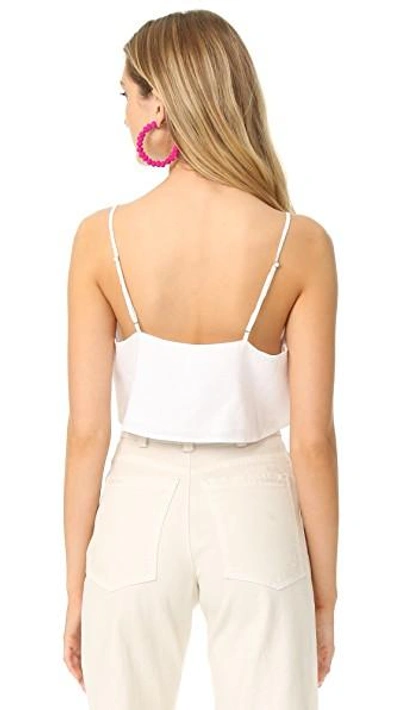 Shop Mara Hoffman Embroidered Crop Cami In White