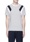 NEIL BARRETT 'Modernist' panel stripe cotton T-shirt