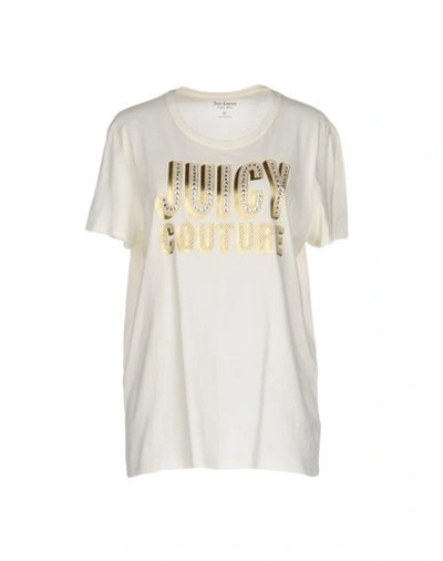 Juicy Couture T-shirt In Ivory