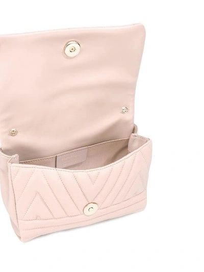 Shop Ferragamo Salvatore  Vara Mini Shoulder Bag - Neutrals In Nude & Neutrals