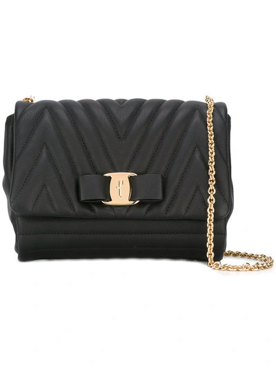 Ferragamo Salvatore  Vara Shoulder Bag - Black