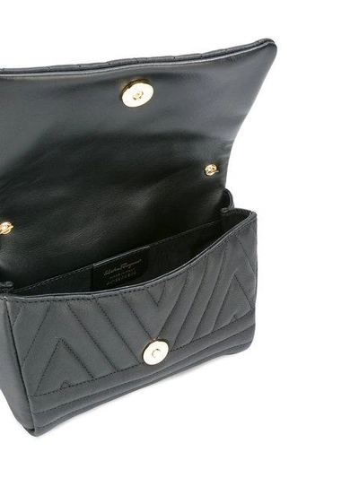Shop Ferragamo Salvatore  Vara Shoulder Bag - Black