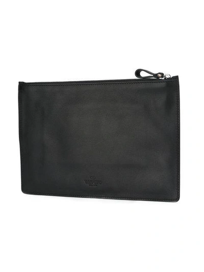 Shop Valentino Camouflage-print Clutch Bag In Black