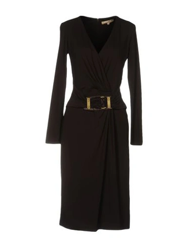 Michael Kors Knee-length Dress In Dark Brown