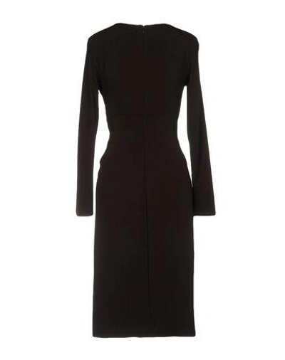 Shop Michael Kors Knee-length Dress In Dark Brown