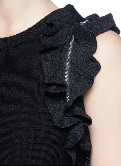 Shop 3.1 Phillip Lim / フィリップ リム Detachable Ruffle Sleeve Dense Knit Cropped Sweater