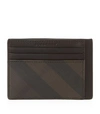 BURBERRY Smoke Check Leather Cardholder