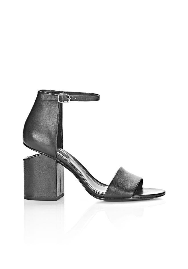 Alexander Wang Women's Abby Leather Block Heel Sandals In 001 | ModeSens
