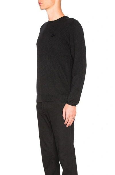 Shop Acne Studios Dasher Face Sweater In Black