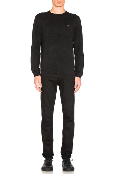 Shop Acne Studios Dasher Face Sweater In Black