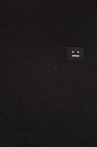 Shop Acne Studios Dasher Face Sweater In Black