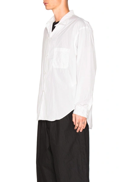 Shop Yohji Yamamoto Y Loop Chain Stitch Shirt In White