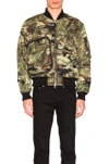 GIVENCHY GIVENCHY PRINTED BOMBER JACKET IN GREEN, ABSTRACT. ,17J0690764