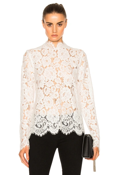 Kate Sylvester Paulette Top In White Lace