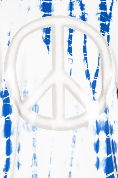 Shop Acne Studios Niagara Peace Tee In Blue,ombre & Tie Dye,white