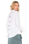 MLM LABEL MLM LABEL CAIRO EYELET BUTTON UP IN WHITE. ,MLM097A