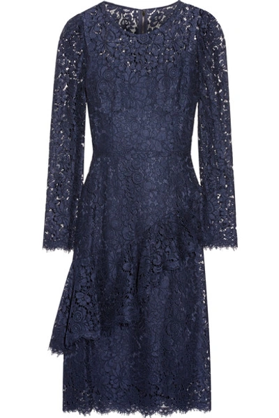 Shop Dolce & Gabbana Ruffled Corded Lace Dress