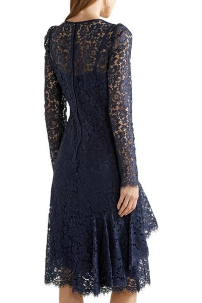 Shop Dolce & Gabbana Ruffled Corded Lace Dress