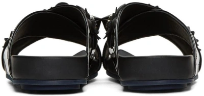 Shop Fendi Black Flowerland Sandals