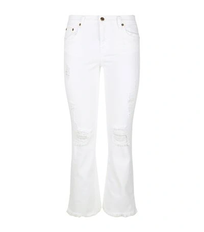 Shop Roberto Cavalli Cropped Distressed Jeans