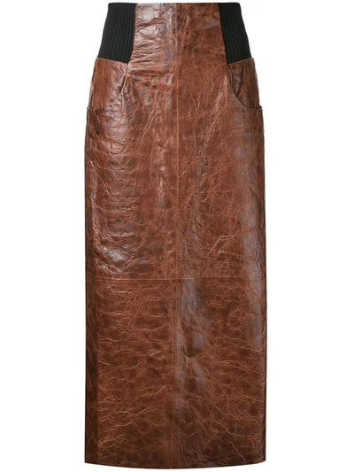 Kitx Maxi Leather Skirt
