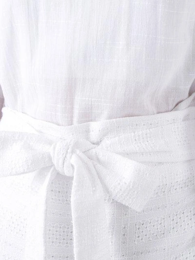 Shop Goen J Elongated Sleeves Ruffled Dress In White