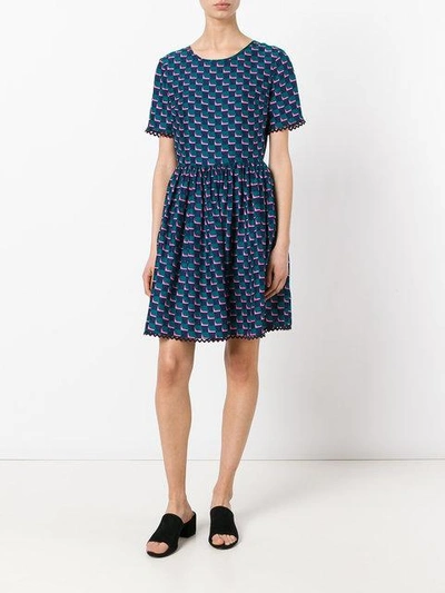 Shop Kenzo Fitted Top, Full Skirt Dress